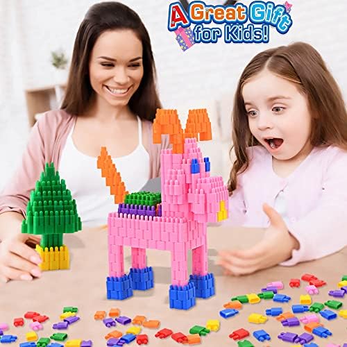 FUBAODA Kids 600pcs Set Building Blocks Construction Toy - Learning Playset STEM Educational Kit Child Branin Development Preschool Kindergarten Toy - Image 6