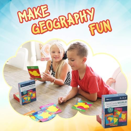 GeoCards World Flash Cards, Countries of the World, Kids Geography Games - Image 2