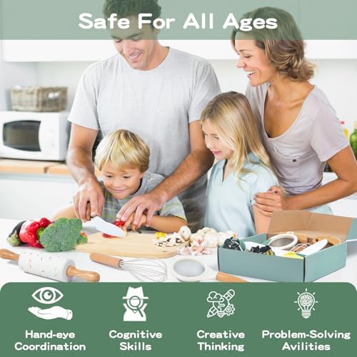 18 Pcs Montessori Kitchen Tools for Kids, Kids Cooking Sets Real - Image 3