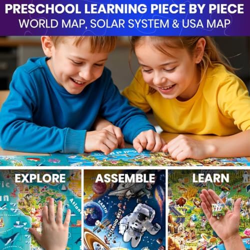 100 Puzzles for Kids Ages 4-6 - Educational Map Kids Puzzles Ages 6-8 - Image 5