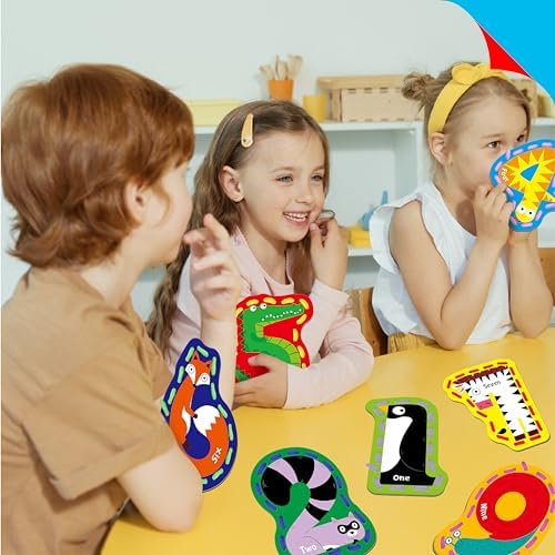 SpriteGru 10 Pieces Number Lacing Cards, 0-9 Double Sided Sewing Cards with 10 Colorful Laces, Imagination Development Lacing Toys Games for Children Educational and Learning Activity - Image 5