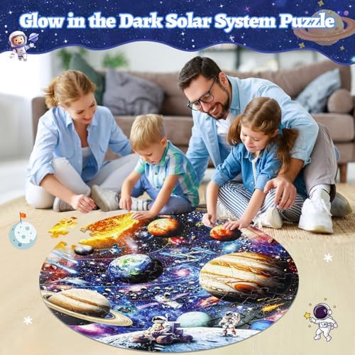 DIGOBAY Glow in The Dark Solar System Jigsaw Puzzles for Kids Ages 4-8 - Image 7