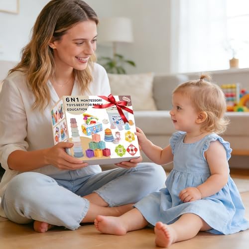 Montessori Toys for Babies 6-12-18 Months 6 in 1 Infant Sensory Baby Toy - Image 6