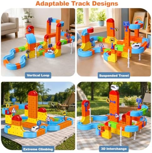 146PCS Electric Train Set for Kids, 3D Flexible Race Track STEM Toy - Image 5