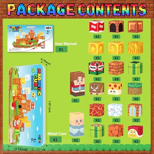 Mini Magnetic Building Blocks Travel Set with Case, 45pcs Travel Toys - Image 6