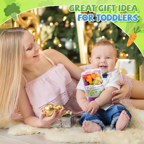 TSYAN Montessori Vegetable Color Sorting & Counting Sensory Toys - Image 6