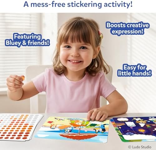 Skillmatics Dot It Bluey – Sticker Art, Travel Toy, Craft Kit for Kids - Image 2