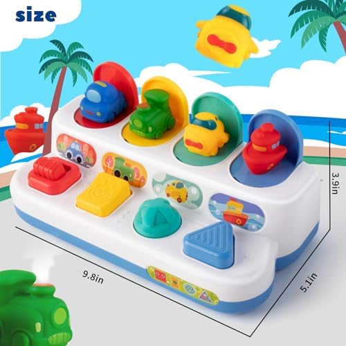 Interactive Cause & Effect Pop-Up Vehicle Toy for Toddlers 1–3 Years - Image 2