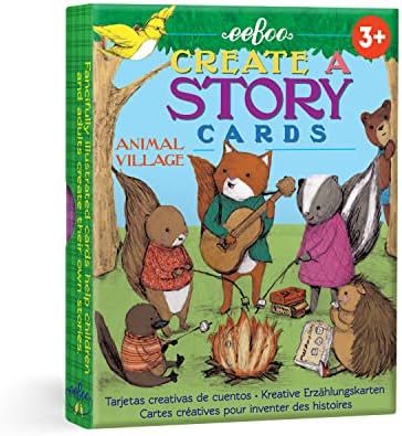 eeBoo: Animal Village Create a Story Pre-Literacy Cards, 36 Cards with Colorful Characters, Encourages Imagination, for Ages 3 and up by eeBoo