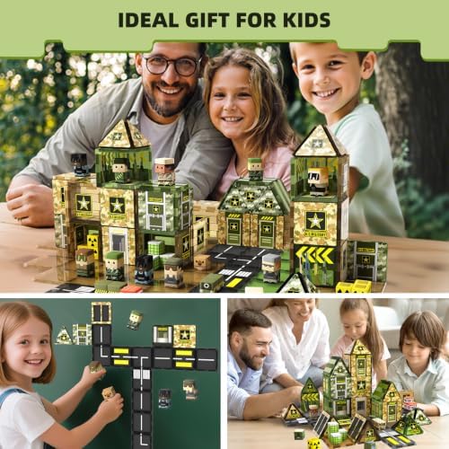 GobiDex 100PCS Magnetic Building Blocks Army Toys for Boys - Image 5
