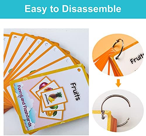 Lilias Fruits Flash Cards, Toddler Learning Toys, Preschool Learning Toys, Homeschool Supplies, Learning Supplies for Kindergarten, 4.3 X 3.14 Inch, 21 Cards in Set - Image 4