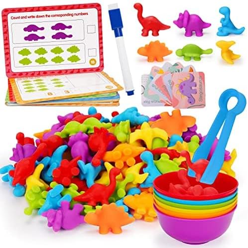 Tsomtto Counting Dinosaurs Montessori Toys for 3 4 5 Years Old Boys Girls by TSOMTTO