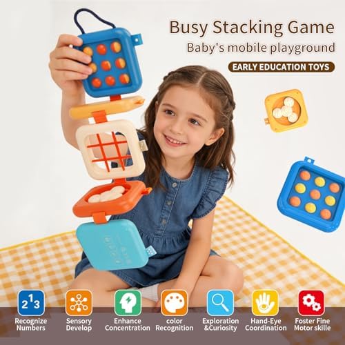 Busy Board for 1 Year Old Montessori Travel Toys for Toddler - Image 2