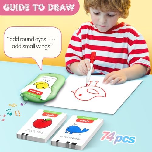 Talking Flash Cards for Kids 336 Words Reusable Writing & Drawing Phonics Learning Toys, Montessori Autism Sensory Speech Therapy Toys, Ideal Learning Toys for 2-6 Year Old Girls Boys - Image 3