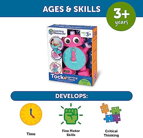 Learning Resources Tock The Learning Clock Pink - Digital Clock for Classroom, Telling Time, Kids Timer, Homeschool Essentials, Montessori, Toddler School Supplies, Gifts for Boys and Girls - Image 5