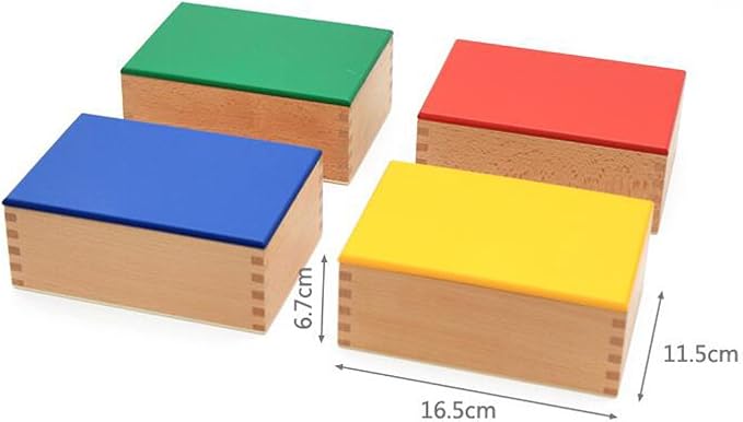 YHZAN Montessori Sensorial Material Knobless Cylinders Kids Wooden Toy (Set of 4) Early Development Tool for Toddlers Wooden Blocks - Image 4