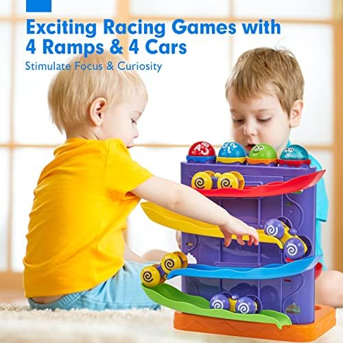hahaland Ball Drop Toys for 1 Year Old, 2 in 1 Pound a Ball & Car Ramp - Image 4