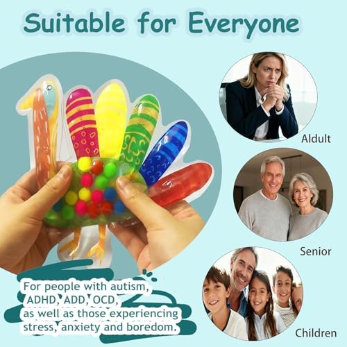 Color Sorting Toys for Toddlers, Easter Basket Stuffers, Squeeze Sensory Fidget Toys, Fine Motor Skills Toy, Montessori Learning Toys for Preschool Learning Activitie, Sensory Toy for Kids 3+ & Adults - Image 5