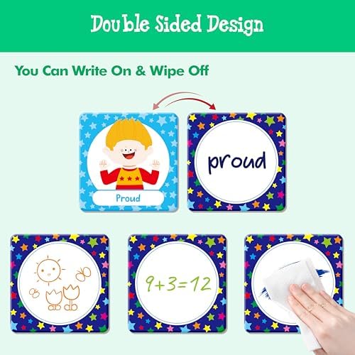 Hebayy 72 PCS Emotions Matching Game, 36 Pairs Feelings Memory Matching Cards Emotional Learning Activities Calm Down Corner Supplies for Baby Toddler Pre-K Preschool Kindergarten Autism ADHD - Image 3