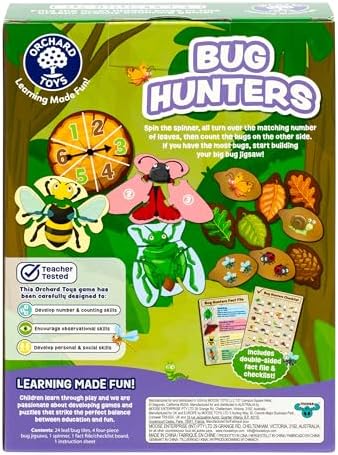 Orchard Toys Bug Hunters Game, Learn Counting and Observational Skills As You Race to Be 1st to Build Your Bug, Designed for 2-4 Players Aged 3+ - Image 4