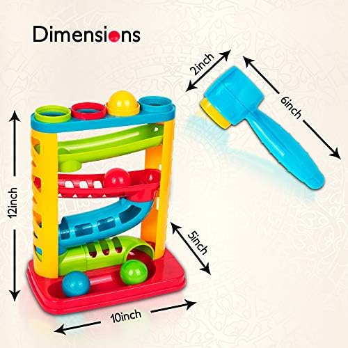 Durable Pound A Ball Toys for Toddler, Stacking, Learning, Active, Early Developmental Hammer Montessori Toys, Fun Gifts for Boy & Girl - STEM Educational Toy - Great Birthday Gift Ages 1 2 3 - Image 4
