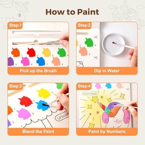 Jar Melo Paint with Water Books for Toddlers, Unicorns - Image 4