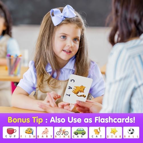 HahaGift Toddler Girl Toys Age 3 4 5 6 7，Matching Letter Game Preschool Learning Educational Toys for Kids 3-8 Year Old Boys Girls, Best Christmas Birthday Toy Gift for 3 4 5 Years Old Kindergartener - Image 4