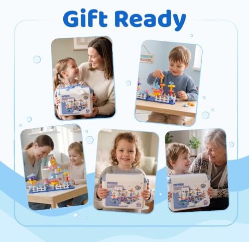 Toy Building Blocks for Kids Ages 3-5, 104-Piece Flower Garden Building Toy, Ocean STEM Stacking Set - Image 6