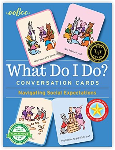 eeBoo: What Do I Do - 48 Conversation Flashcards, Develops Empathy Through Friendly Illustrations of Social Situations, Develop Social and Emotional Intelligence, for Ages 3 and up - Image 2