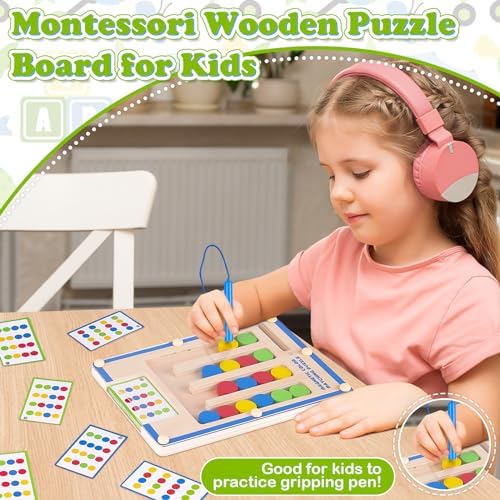 Montessori Toys for 3 4 5 6 Year Old Boys Girl, Kids Magnetic Wooden Maze - Image 2