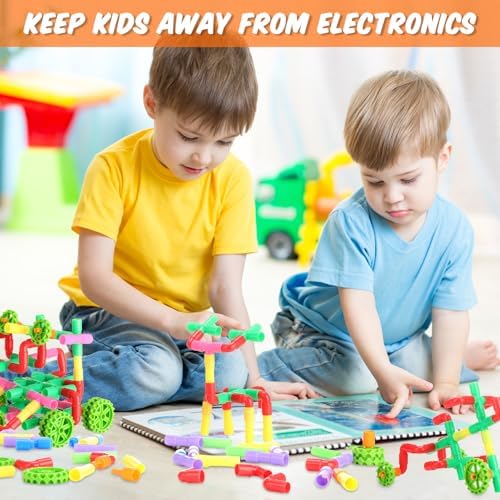 Libima 460 Pcs Tube Toy Building Pipes Tubular Stem Blocks for Kids - Image 6