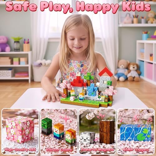 Magnetic Blocks, 200PCS Toys Building Cube Birthday Gifts for Kids - Image 6