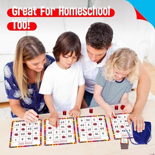 SpriteGru Multiplication & Division Bingo Game, 360 Math Problems, 2 Educational Math Board Game for Kindergarten and Preschool Kids, Perfect for Classroom & At Home - Image 6