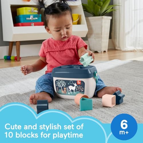 Fisher-Price Baby’s First BlocksToy Set, Navy Fawn - Image 2