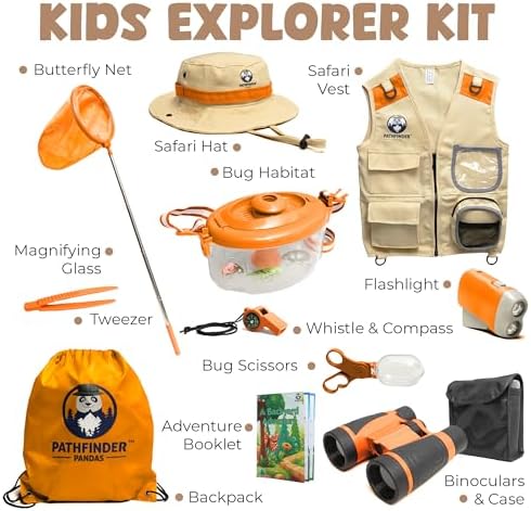Kids Explorer Kit with Safari Vest & Hat for 3-7 Year Old Boys & Girls - Image 6