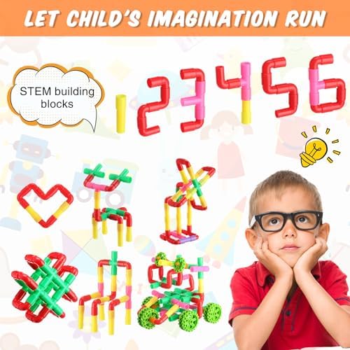 Libima 248 Pcs Tube Toy Building Pipes Tubular Stem Blocks for Kids - Image 4