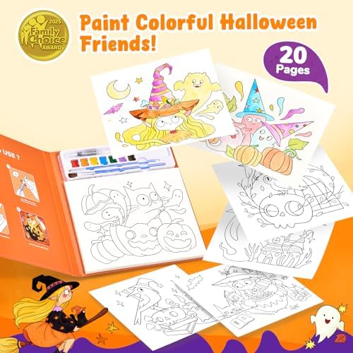JoyCat Paint with Water Coloring Books for Toddlers (Halloween) - Image 2