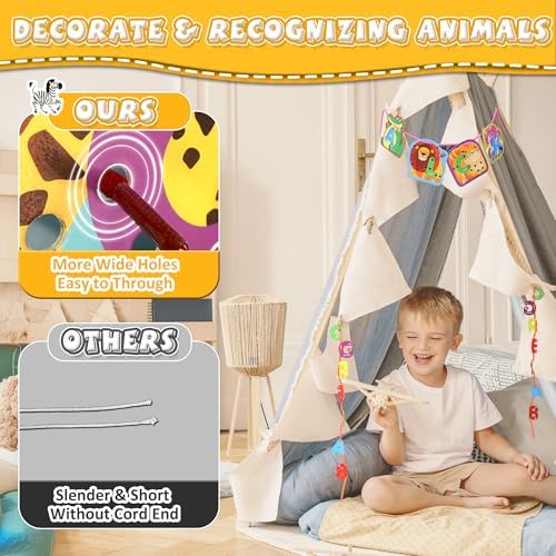 26 Pairs Animals Lacing Cards| Alphabet Sewing Cards Kits for Toddlers - Image 6