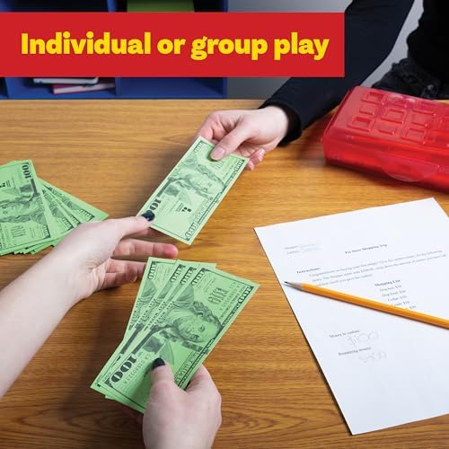 Learning Advantage One Hundred Dollar Play Bills, Set of 50 Paper Bills - Image 5