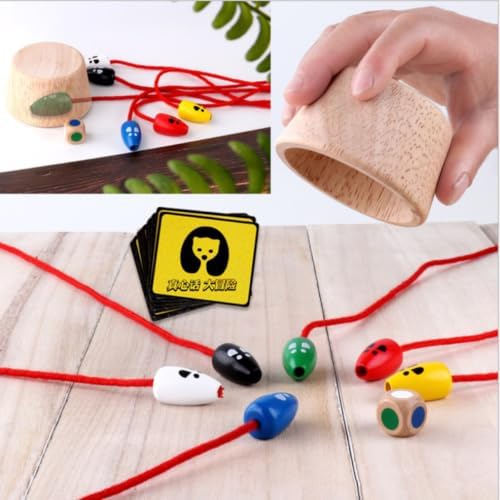NUOBESTY 1 Set Wooden Mouse Catching Game Cat Catch Mouse Toy Creative Desktop Game Wooden Interactive Board Toys - Image 4