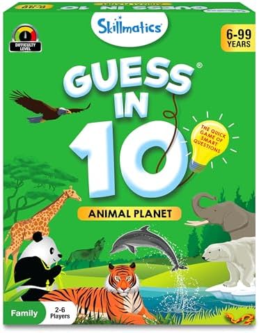Skillmatics Guess in 10 Travel Game – Animal Planet, Gift for Boys & Girls by Skillmatics