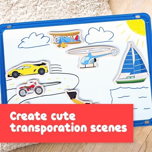 Spark & Wow Wooden Magnets, Transport - Image 4