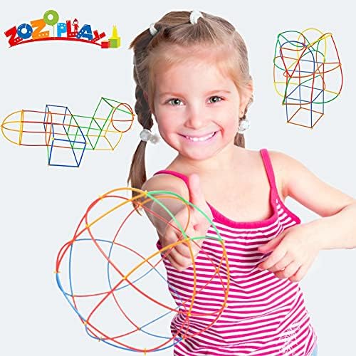 ZOZOPLAY Straw Constructor STEM Building Toys 800 Piece Straws and Connectors Building Sets Colorful Motor Skills Interlocking Plastic Engineering Toys Best Educational Toys Boy & Girl - Image 3