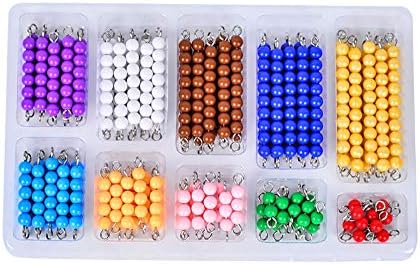 Montessori Math Toys Material for Toddlers 10 Sets Colored Bead Chains 1-10 - Image 4