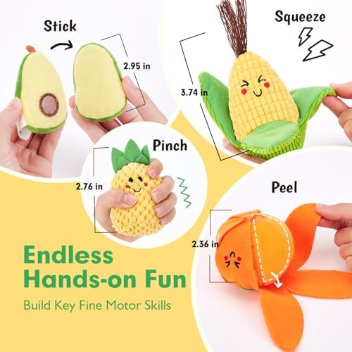 hahaland Baby Sensory Toys Montessori Toys 1 Year Old Fruit Vegetable 16PCs - Image 3