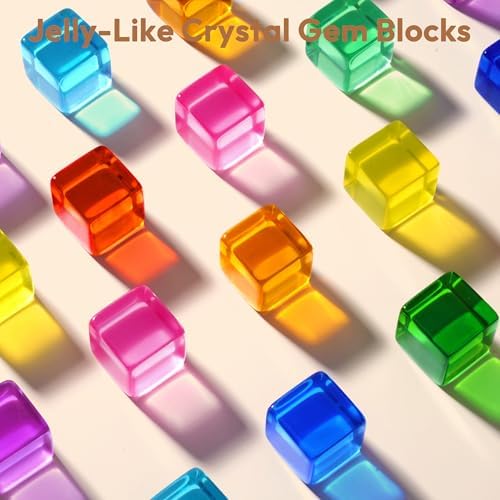 Woodtoe 80 PCS Rainbow Building Blocks Set, Wooden Blocks for Kids Ages 3-6 - Image 3