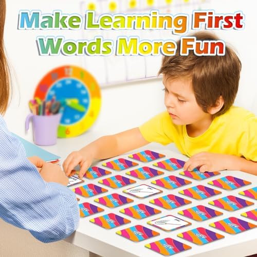Aizweb First Words Match Game,Memory Game,52 Pcs Toddler Baby Flash Cards,Educational Toys for Pre K Preschool Kindergarten Learning Activities,Speech Therapy Materials Classroom Must Haves - Image 5