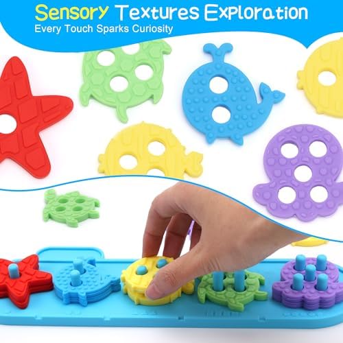 Montessori Sensory Stacking Sorting Toys for Toddlers 1-3 - Image 2