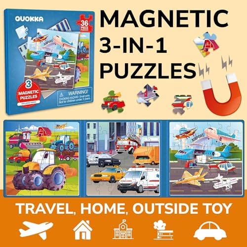 Magnetic Puzzles for Toddlers 3-5 - Kids Travel Toys for Boys and Girls - Image 2