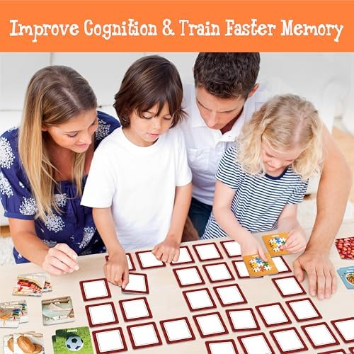 Hebayy 72 PCS Daily Items Matching Game, 36 Designs Everyday Objects Memory Cards Engaging Picture Matching Game, Educational Learning Toys for Preschool 4 5 6 Years Old - Image 5